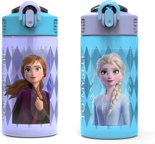 Vista 28 de Zak Designs Teenage Mutant Ninja Turtles - Botella de agua para niños para la escuela o viajes, paquete de 2 botellas de agua de plástico duradero