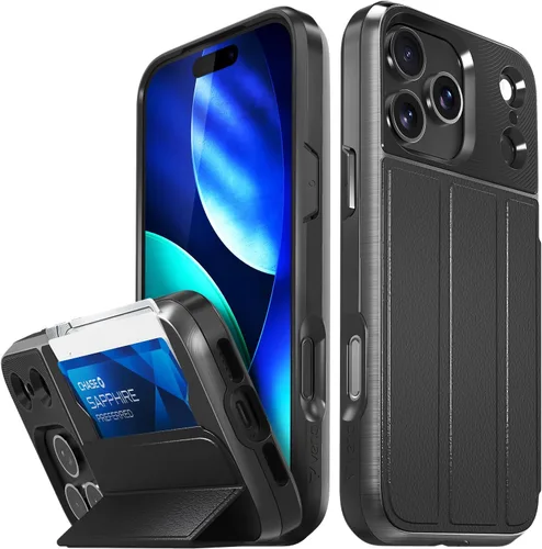 Vista 98 de VENA vCommute - Funda tipo cartera para iPhone 15, [protección contra caídas de grado militar] Funda de cuero con ranura para tarjetas con soporte