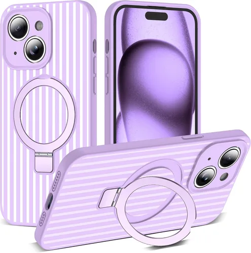 Vista 128 de SKYLMW Funda diseñada para iPhone 11 con soporte magnético invisible Compatible con Mag-Safe, a prueba de caídas de grado militar, a prueba