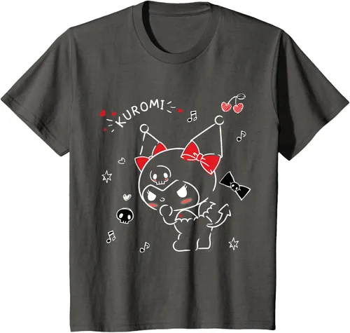 Vista 37 de Kuromi Camiseta Mischievous Tee Shirt Negro
