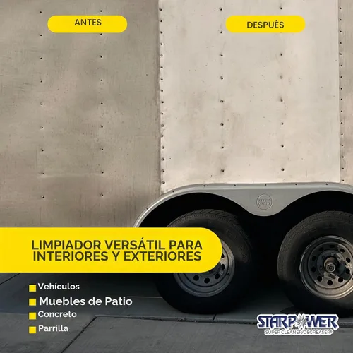 Vista 6 de STARPOWER Limpiador/Desengrasante Super Poderoso de Alta Resistencia para Todas las Superficies, Grasa, Aceite y Suciedad, 24 Onzas Para todo