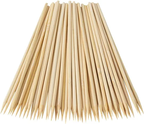 Vista 21 de Restaurantware Robata - Pinchos para asar de 8 pulgadas, 100 pinchos de alta resistencia, pinchos de bambú desechables congelables para verduras