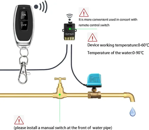 Vista 3 de Válvula de bola motorizada, válvula de bola eléctrica de latón DN20 de 3/4", válvula de agua de 3 cables DC12V/24V con puerto estándar