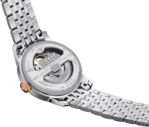 Vista 5 de Tissot Le Locle Powermatic 80 Open Heart, Gris, Moderno
