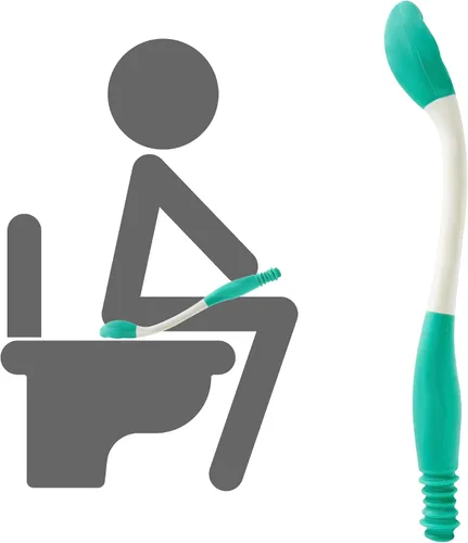 Vista 9 de Ayudas para el inodoro para limpieza, paquete de 2 herramientas de limpieza de largo alcance para glúteos (15.7 pulgadas), ayuda para limpieza