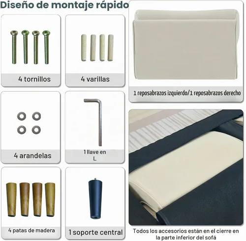 Vista 7 de Sofá cama futón de 75 pulgadas, sofá cama convertible con respaldo ajustable, sofá moderno de lino, cómodo sofá reclinable para espacios pequeños