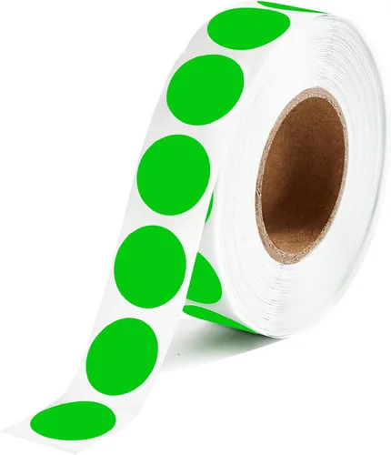 Vista 32 de 2000 Pcs Round Stickers 1/2 Inch Color Circle Red Green Dot Stickers Small Code Labels for Office Shop Yard Sale Home Classroom Marking Rojo+Verde