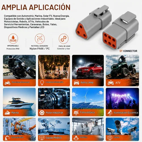 Vista 9 de JRready DW5009-01 - Kit de herramienta de crimpado de conectores Deutsch, conectores DT 2 3 4 6 8 12 impermeables con crimpador con trinquete 22-12