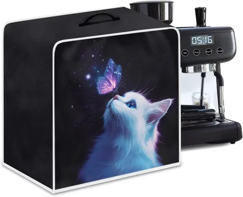 Vista 40 de Cubiertas antipolvo para máquina de café cruzado con bandera estadounidense, para mezclador, máquina de jugo, mantiene la cocina y la oficina