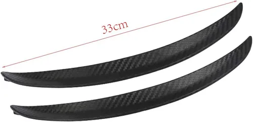 Vista 2 de Guardabarros universales de fibra de carbono para coche, 13.8 pulgadas, ceja de rueda de coche con cinta de moldeo 3M (1 par)