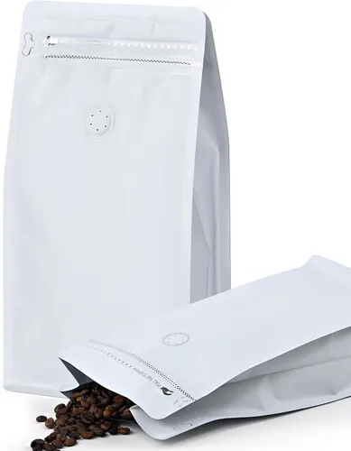Vista 10 de FireKylin 50 piezas de bolsas de café con válvula, (8 onzas, 0.5 libras) Bolsas de pie resellables con ventilación, bolsas de almacenamiento