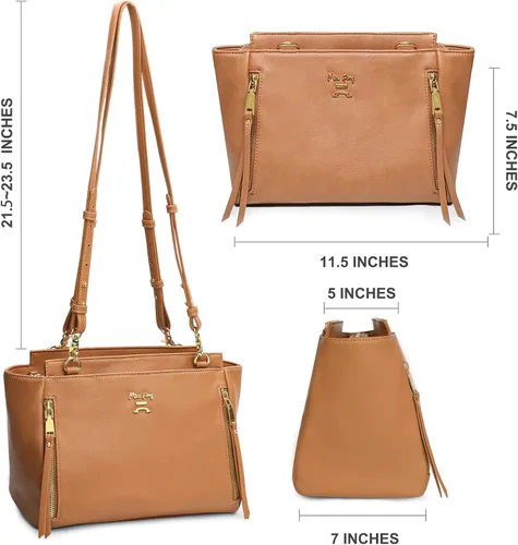 Vista 7 de miss fong Mochila para pañales, bolsa de bebé, bolsa de pañales de cuero, bolsa de pañales con bolsas cruzadas para pañales, Miss Fong Paquete