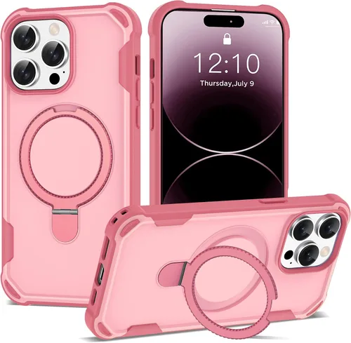 Vista 34 de Funda compatible con iPhone 12 y 12 Pro de 6.1 pulgadas con soporte de anillo magnético [protección militar contra caídas] [compatible con MagSafe]