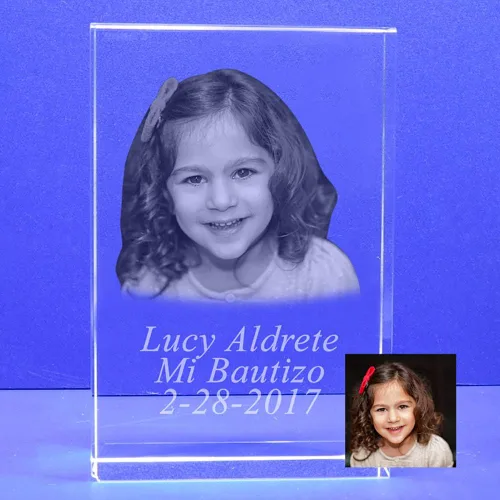 Vista 4 de Personalizar foto personalizada grabado láser para bodas, escuela, quinceañera, comunión, mi bautismo, evento de iglesia, foto familiar HL001