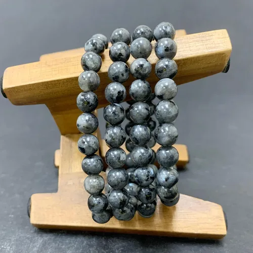 Vista 591 de Gem Avenue Handmade Round Bead Stretch Bracelet Unisex Natural Stone Beaded Jewelry for Men & Women, Elastic Wristband for Daily Wear