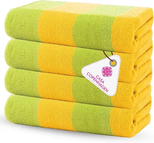 Vista 41 de CASA COPENHAGEN Juego de 6 toallas Ecstatic - Amarillo Mantequilla, 600 GSM 2 toallas de baño 2 toallas de mano 2 toallitas, diseñadas en Dinamarca