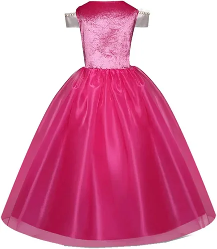 Vista 4 de Exyesok Disfraz de princesa para niñas pequeñas disfraz de Halloween fiesta de cumpleaños cosplay