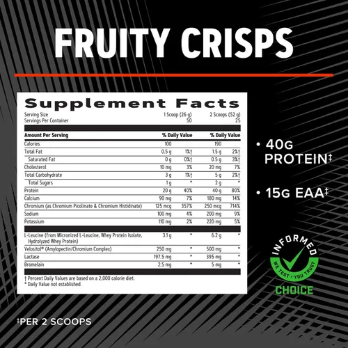 Vista 6 de Proteína en polvo GNC AMP Wheybolic clínicamente probada, 40g de proteína de suero, BCAA, Leucina, aumenta la fuerza muscular, construcción