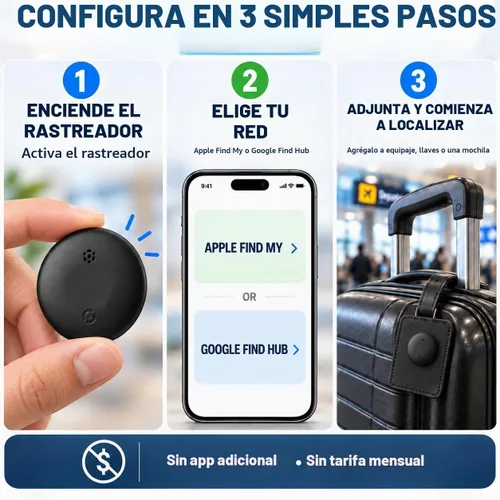 Vista 4 de Paquete de 2 etiquetas Air Tracker para Apple Find My y Google Find Hub, color negro