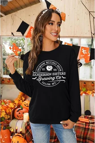 Vista 2 de MAXIMGR Sudadera de Halloween para mujer, sudaderas de las hermanas Sanderson, sudadera de otoño Hocus Pocus, sudadera divertida con gráficos