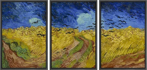 Vista 150 de wall26 Lienzo enmarcado para pared, juego de arte con flores de almendra de Vincent Van Gogh, naturaleza, ilustraciones de área silvestre, bellas