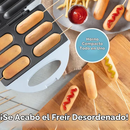 Vista 3 de Máquina para hacer perros calientes en un palo, incluye pinchos y recetas