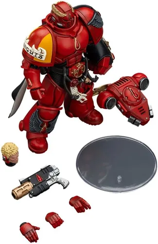 Vista 7 de JOYTOY 1/18 Warhammer 40,000 Figura de acción Blood Angels Capitán con pistola Inferno y colección Power Fist Modelo Pre-Order
