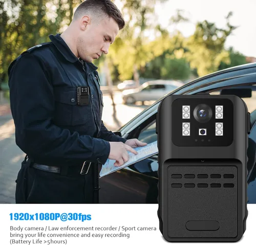 Vista 5 de KSADBOSSBO Mini cámara corporal con grabación de 1080P Ture 1080P con tarjeta de 64 GB registradora personal de cuerpo pequeño con cámaras