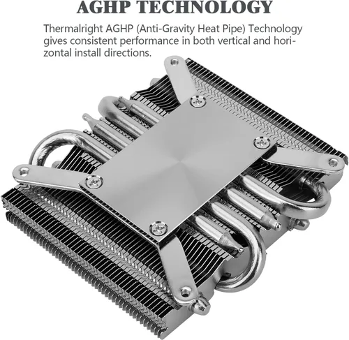 Vista 2 de Thermalright AXP90-X36 Enfriador de aire de CPU de perfil bajo, refrigeración por radiador de 1.417 in de altura, ventilador PWM delgado TL-9015