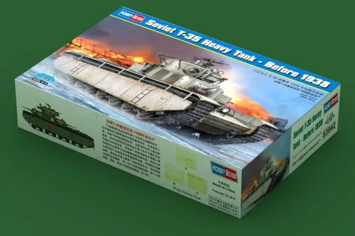 Vista 2 de Hobby Boss Antes de 1938 Soviético T-35 Kit de modelo de tanque pesado (escala 1/35)