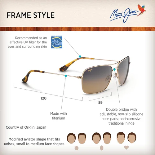 Vista 6 de Maui Jim Gafas de sol polarizadas Wiki Wiki para hombre y mujer