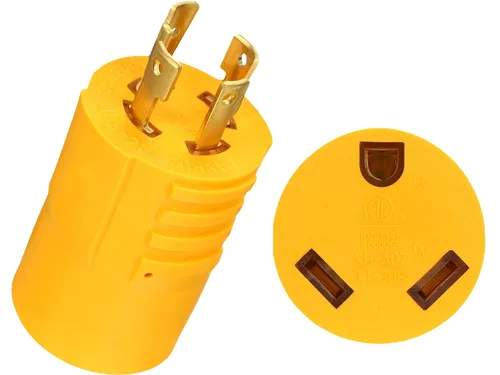 Vista 15 de Kanayu NEMA TT-30P a L5-30R Adaptador RV de 30 amperios, enchufe de bloqueo Negro