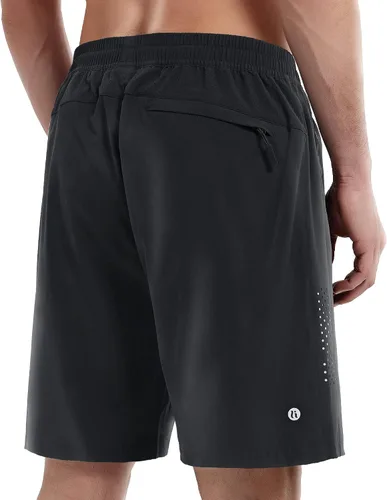 Vista 2 de Pantalones cortos deportivos para hombre, pantalones cortos de entrenamiento para correr, tenis, gimnasio, 5, 7, 9 pulgadas, cómodos, ligeros, 3