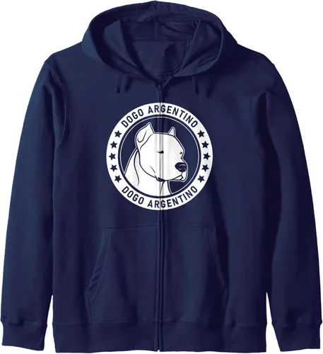 Vista 5 de Dogo Argentino - Sudadera con capucha y cremallera para perro