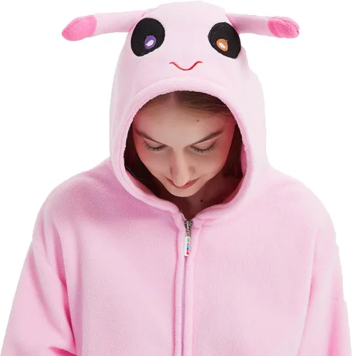 Vista 7 de III HHONS Animal Onesie Adult Women Men Halloween Pajamas Costume Cosplay Sleepwear Onesies