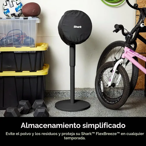 Vista 2 de Shark FlexBreeze - Cubierta para ventilador, color negro, FA20XCOVER Water-Resistant Fabric, Anti-Fade, Protects Fan in Storage, Compatible with