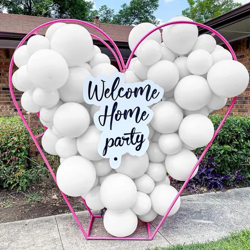 Vista 5 de Globos blancos mate – 100 globos de látex de 12 pulgadas, kit de arco de cumpleaños y guirnalda, decoraciones de fiesta de arcoíris