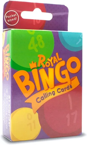 Vista 7 de Royal Bingo - Tarjetas de llamadas regulares, paquete de 81, fuente de alta visibilidad, 3.5 x 2.5 pulgadas por tarjeta, repuesto para rifa y pelotas