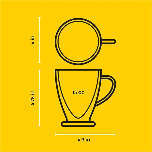 Vista 2 de JoyJolt Declan Irish - Tazas de café de vidrio con aislamiento de doble pared (juego de 2) -15 onzas