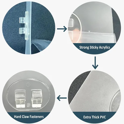 Vista 9 de LeLehome Paquete de 14 ganchos adhesivos de repuesto para regadera, resistentes e impermeables, transparentes, sin perforaciones, para estantes