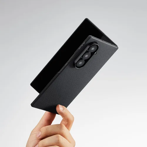 Vista 8 de pitaka Funda para Z fold 7, compatible con MagSafe, funda delgada y ligera para Galaxy Z Fold 7 con sensación táctil sin funda, hecha de fibra