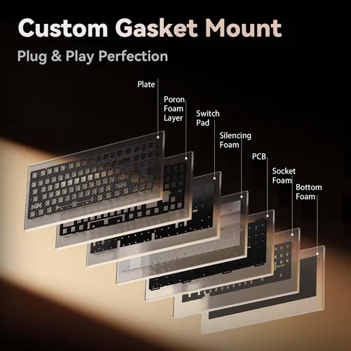 Vista 5 de ATK x QK Hex80 HE Teclado Gaming Magnético, 80% TKL, Aluminio CNC, Interruptores Ti de Efecto Hall, Polling de 8 kHz, Trigger Rápido Rosa bebé