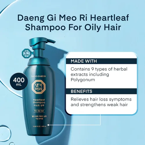 Vista 3 de Daeng Gi Meo Ri Set de cuidado para la pérdida de cabello - Champú para cabello graso + tratamiento para todo tipo de cabello, 13.5 onzas líquidas