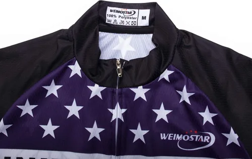 Vista 10 de Weimostar Hombre Ciclismo Jersey Manga Corta Bicicleta Ropa Multicolor Diamante