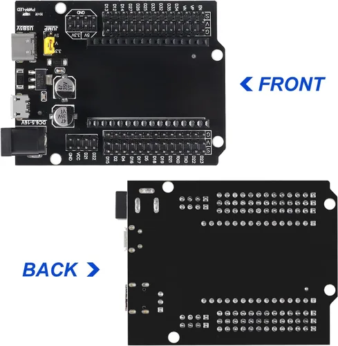Vista 7 de Placa de desarrollo de 30 pines 2.4 GHz WiFi Bluetooth de doble núcleo para Arduino, con placa de expansión USB tipo C + cable de alimentación