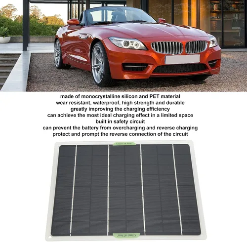 Vista 7 de Panel solar de 10 W, mantenedor de batería de 12 voltios solar, mantenimiento de batería de 12 voltios solar, piezas de caravana, panel solar de 10