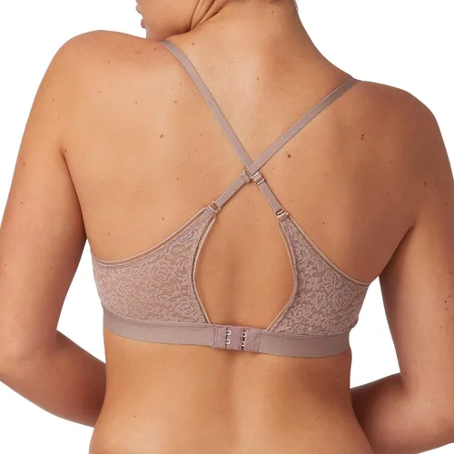 Vista 4 de Maidenform Pure Comfort - Bralette de encaje elástico, brasier triangular inalámbrico con copas extraíbles, brasier cómodo