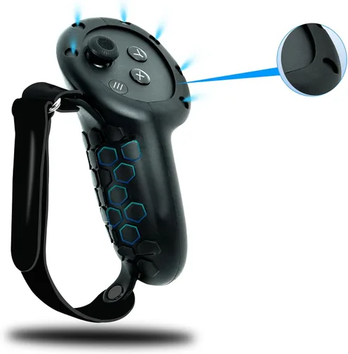 Vista 3 de Controller Grip Cover for Quest 3 Accessories Silicone Grips Strap Cover Protector with Knuckle Straps (Black)