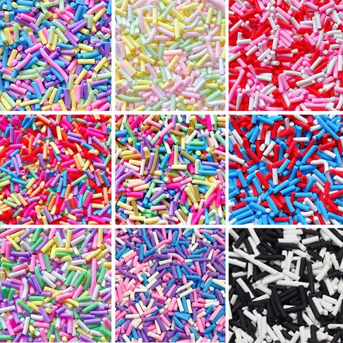 Vista 21 de Gránulos falsos de arcilla de 1.76 oz (50 g), rodajas de arcilla polimérica para arte de uñas, manualidades, tartas, funda para teléfono (1 negro)