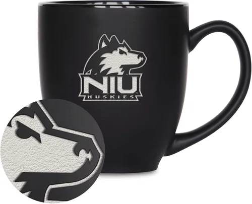 Vista 172 de Rico Industries - Taza de cerámica mate negra con grabado láser estándar de 15oz para NCAA (escuelas T & U) - Para bebidas calientes o frías